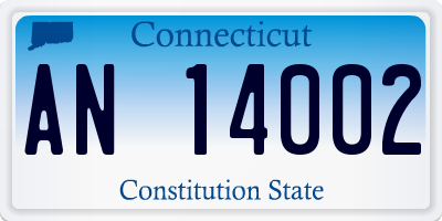 CT license plate AN14002