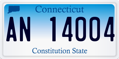 CT license plate AN14004