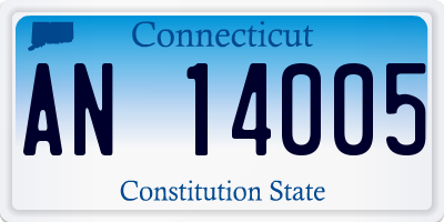 CT license plate AN14005