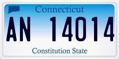 CT license plate AN14014
