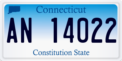 CT license plate AN14022