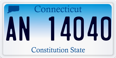 CT license plate AN14040