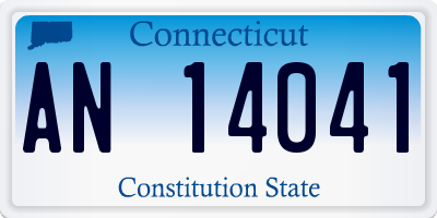 CT license plate AN14041