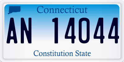 CT license plate AN14044