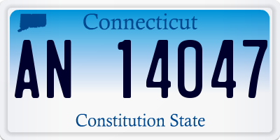 CT license plate AN14047