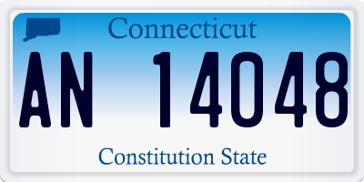 CT license plate AN14048