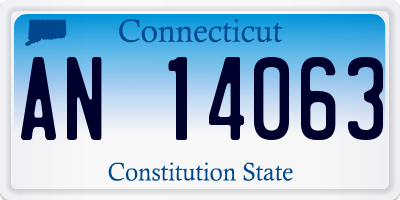 CT license plate AN14063