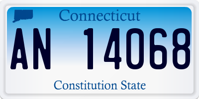 CT license plate AN14068