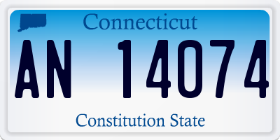 CT license plate AN14074