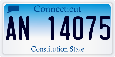 CT license plate AN14075