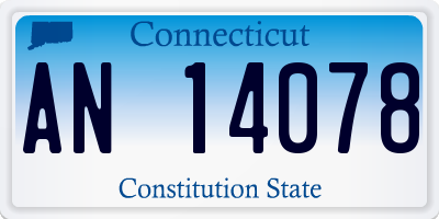 CT license plate AN14078