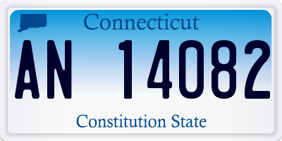 CT license plate AN14082