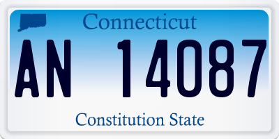 CT license plate AN14087