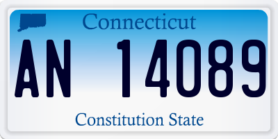 CT license plate AN14089