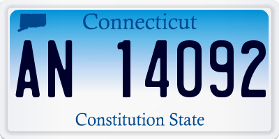 CT license plate AN14092