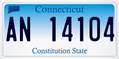 CT license plate AN14104