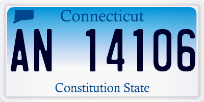 CT license plate AN14106