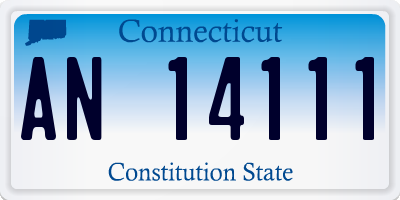 CT license plate AN14111