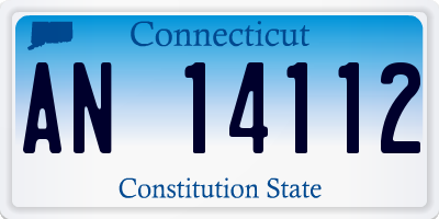 CT license plate AN14112