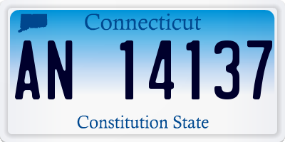CT license plate AN14137