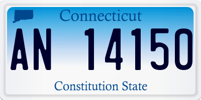 CT license plate AN14150