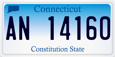 CT license plate AN14160