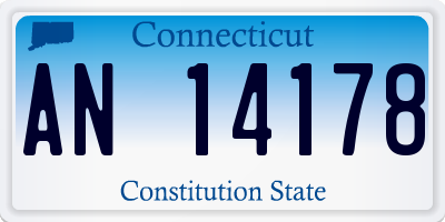 CT license plate AN14178