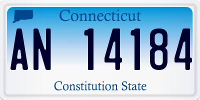 CT license plate AN14184