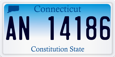 CT license plate AN14186
