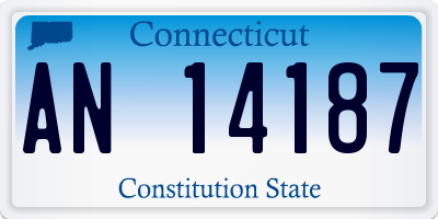 CT license plate AN14187