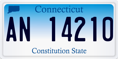 CT license plate AN14210