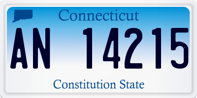 CT license plate AN14215