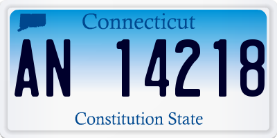 CT license plate AN14218