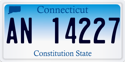 CT license plate AN14227