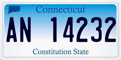 CT license plate AN14232