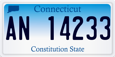 CT license plate AN14233