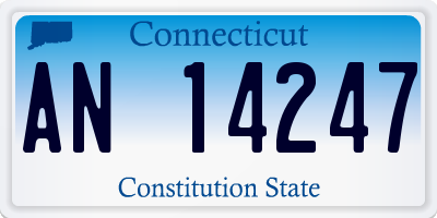 CT license plate AN14247