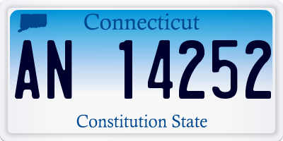 CT license plate AN14252