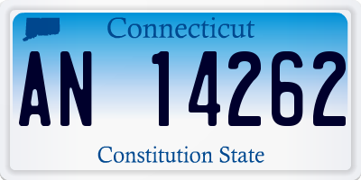 CT license plate AN14262