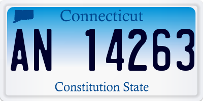 CT license plate AN14263