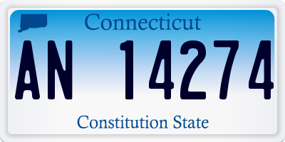 CT license plate AN14274