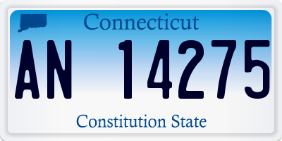 CT license plate AN14275