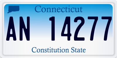 CT license plate AN14277
