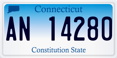 CT license plate AN14280