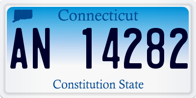 CT license plate AN14282