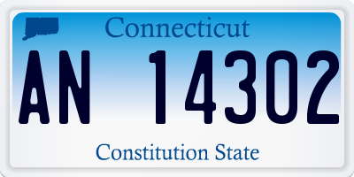 CT license plate AN14302