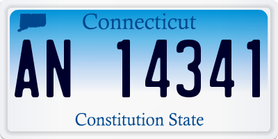 CT license plate AN14341