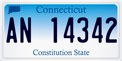 CT license plate AN14342