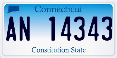 CT license plate AN14343