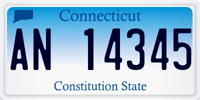 CT license plate AN14345